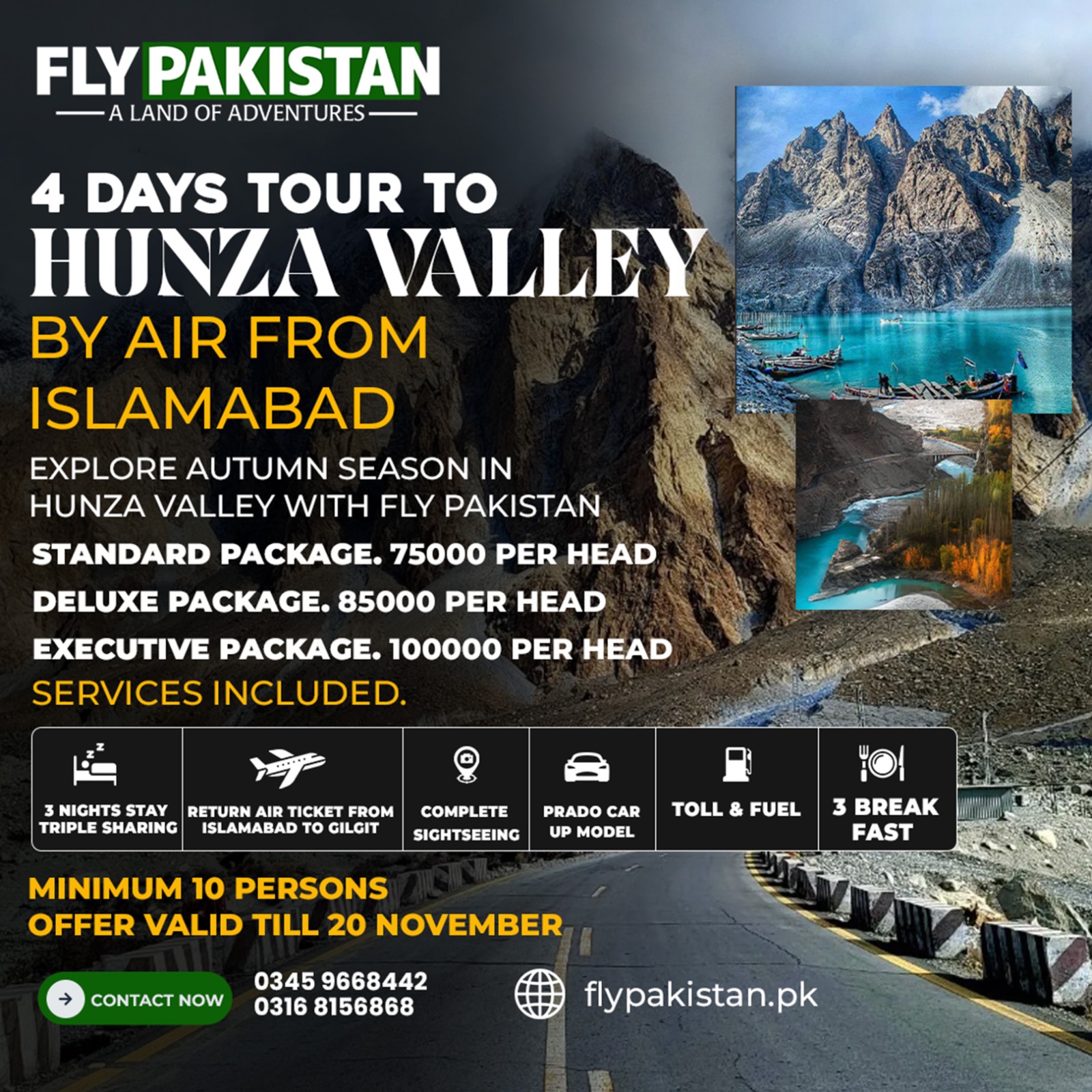 Book Deal Hunza Tour By Air From Islamabad